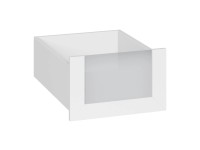 Szuflada biała ze szklanym frontem 50 x 25 cm Garderoby/Szafy Modułowe