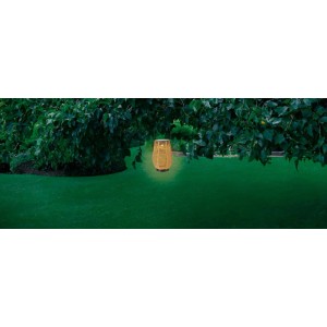 Latarenka solarna LED JESOLO IP44 śr. 10 cm naturalny kolor rattanu