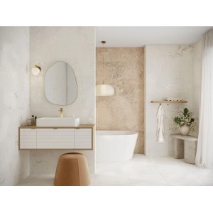 Gres szkliwiony Sierra white carving  60 x 60 cm