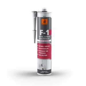 Karton z białym, szybkoschnącym akrylem firmy Dragon, odpowiedni do silikonów i akryli.