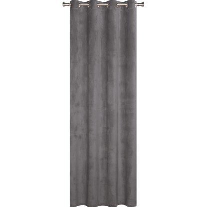 Zasłona VELVET na przelotkach 140 x 260 cm szara