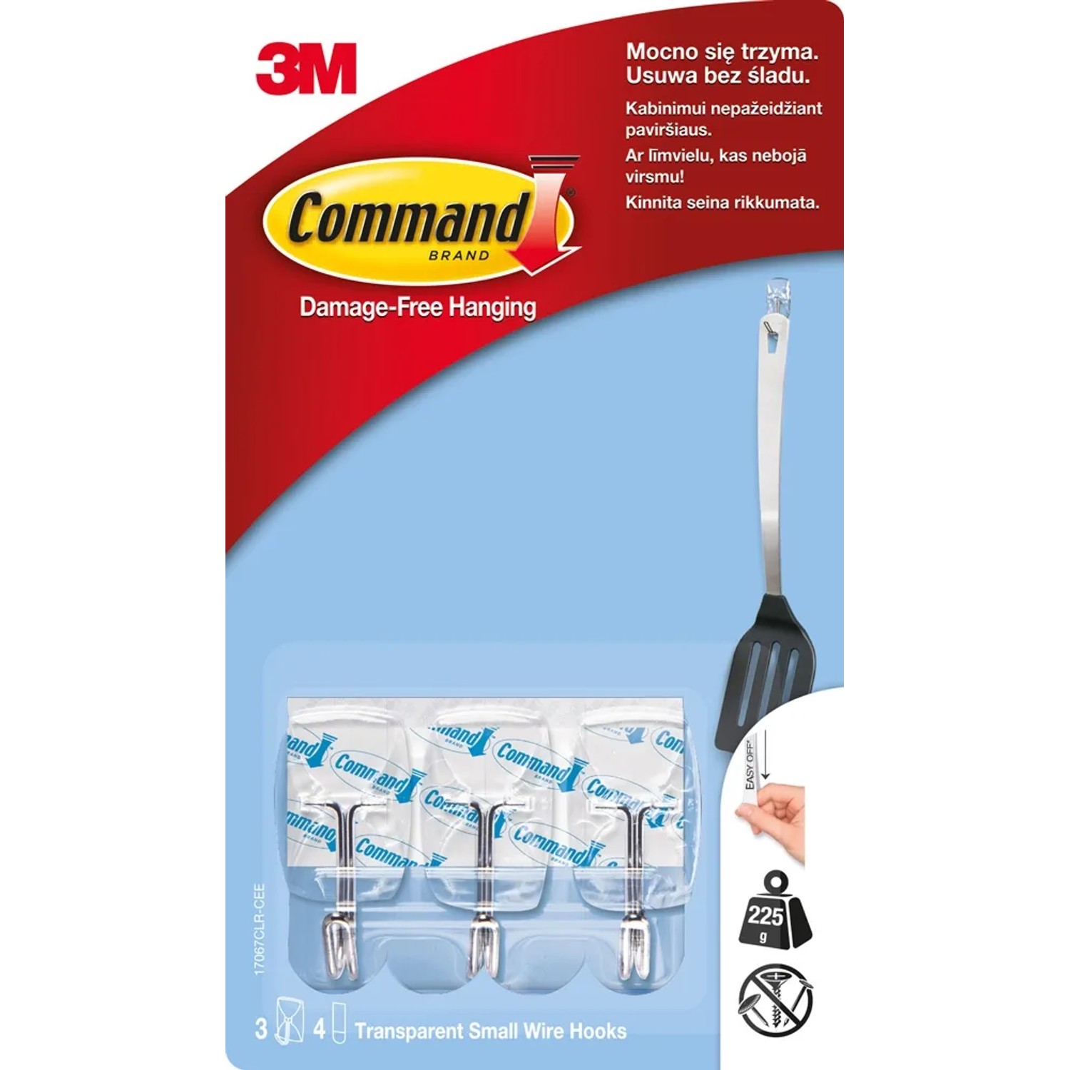 3M Command Haczyki z metalowym uchwytem do 225 g  3 szt.
