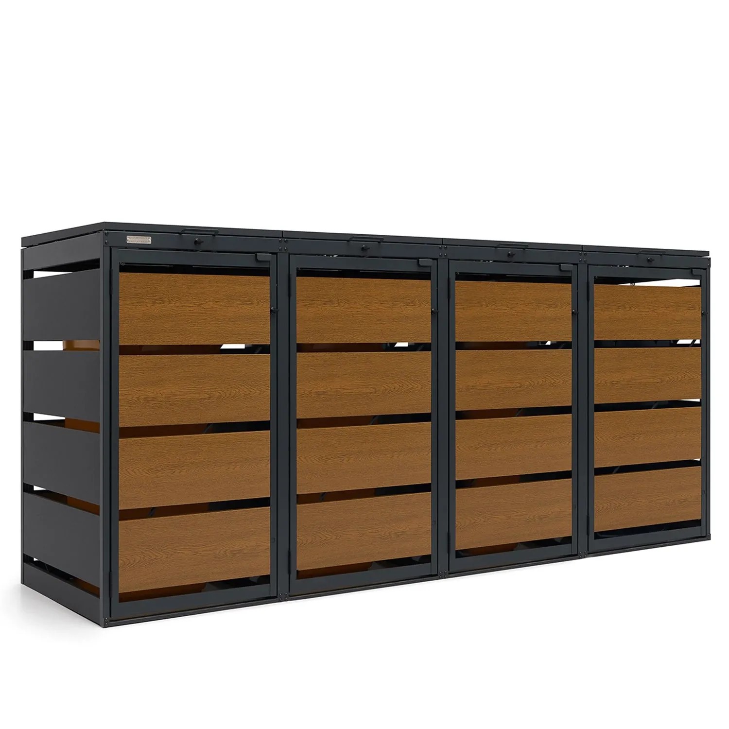 Zabudowa koszy 120 l złoty dąb - 126,5x278x83 cm