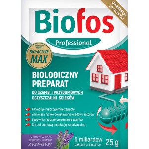 Biofos biologiczny preparat do szamb, likwiduje zapachy i chroni kanalizację.