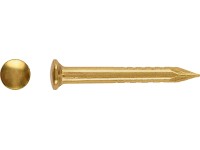LUX-TOOLS Gwoździe z łbem okrągłym Ø 1,2 mm x 20 mm mosiądz 100 szt