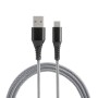 Czarny kabel USB do ładowania (USB-A do USB-C) 1,5 m do smartfona, tabletu lub aparatu.