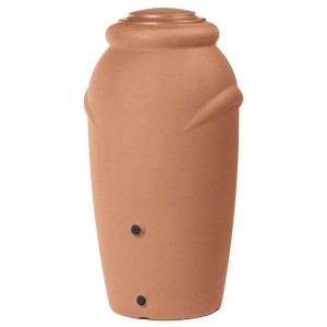 Terracotta Waterform Aquacan 210 l beczka na deszczówkę z pokrywą i dwoma przyłączami.