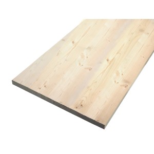 Jasna płyta drewniana do budowy mebli, zbliżenie na słoje drewna.