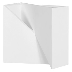 Biała inteligentna lampa ścienna LED Osram Decor Swan z gipsu, kwadratowa 20x20 cm, nowoczesny design, do malowania.