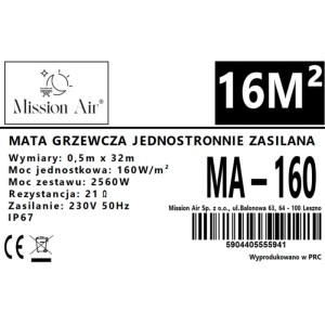 Zestaw pod płytki MA-160 Gemini black 16m2