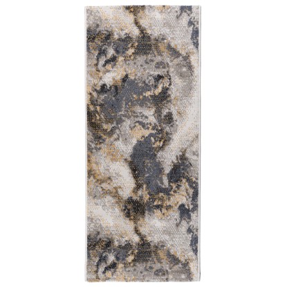 Chodnik Norman marmur 80 x 200 cm szaro-niebieski