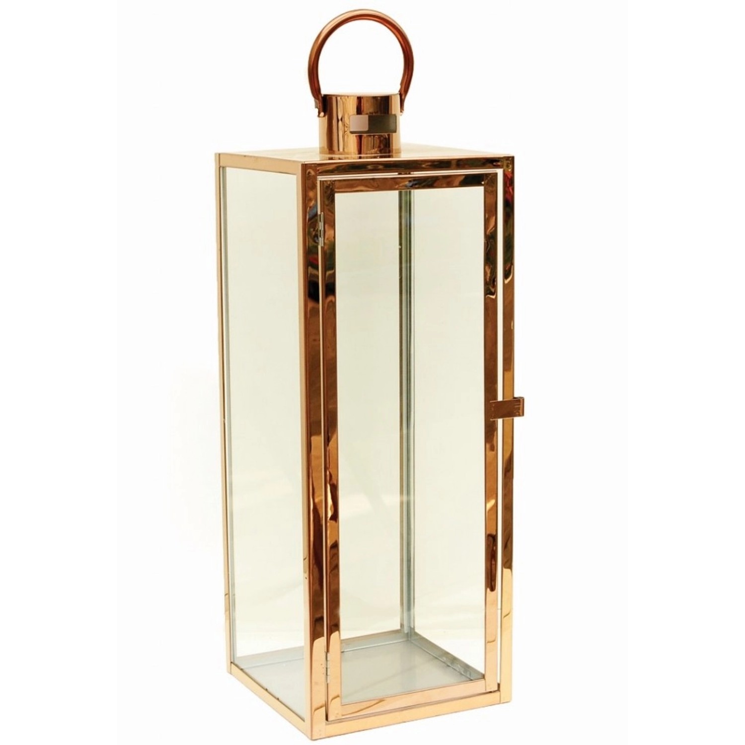 Latarnia Barcelona na świece L miedź wys.50cm