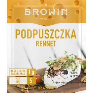 Browin Podpuszczka do wyrobu serów, 5 sztuk. Idealna do produkcji serów.