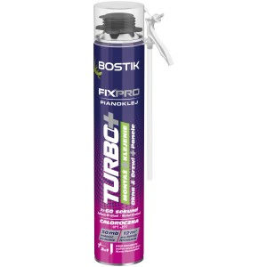 Klej montażowy Bostik Fixpro Turbo+ jako pianka pistoletowa do okien i drzwi.