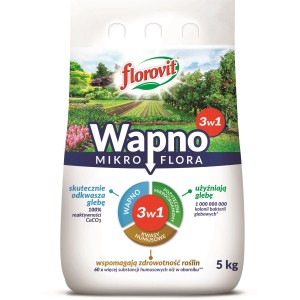 Florovit Wapno 3w1 do roślin doniczkowych i balkonowych, worek 5kg.