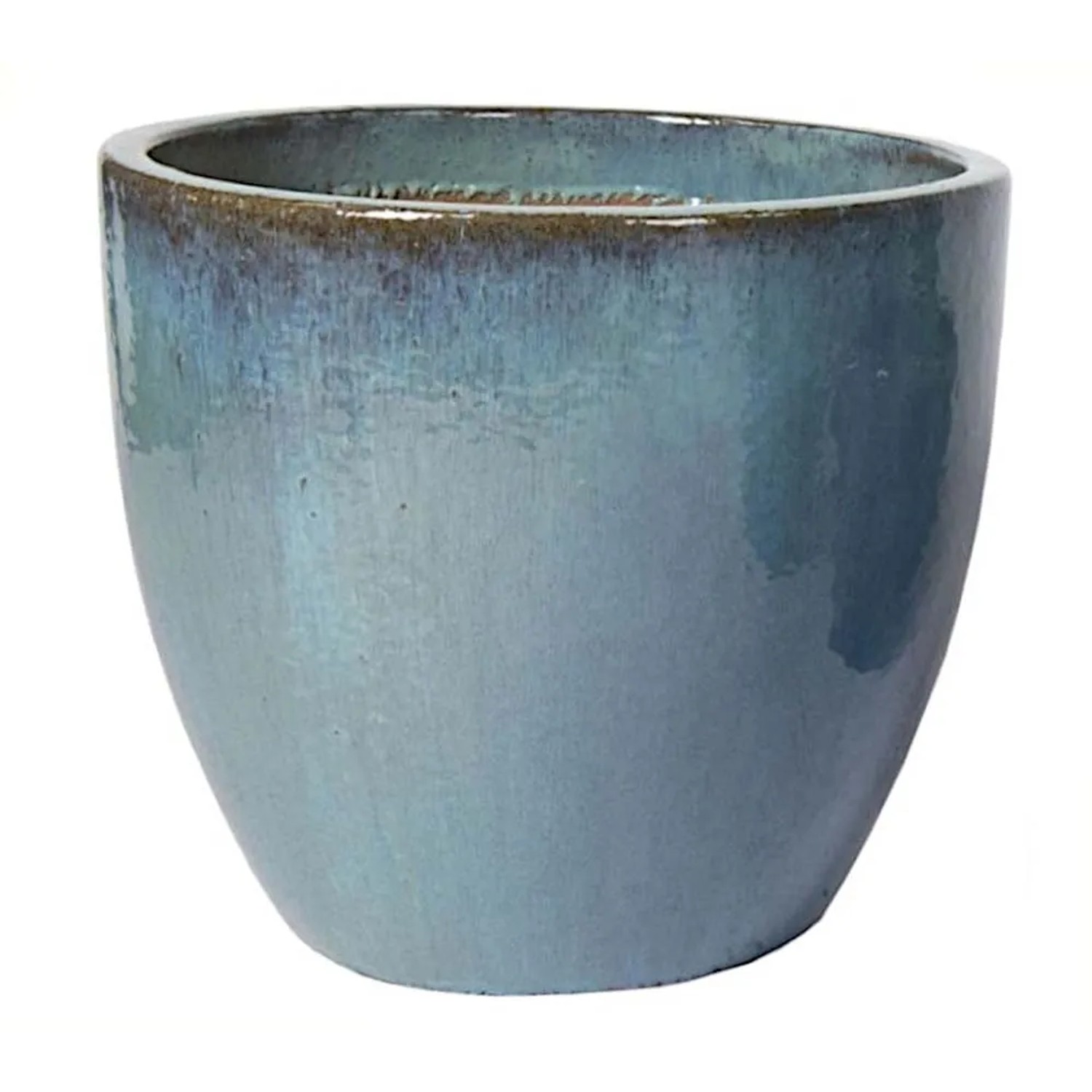 Donica ceramiczna Egg pot nieb/ziel - 38 x 32 cm