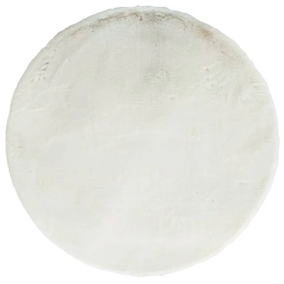 Indavo Dywan RABBIT-FUR koło średnica 100 cm biały
