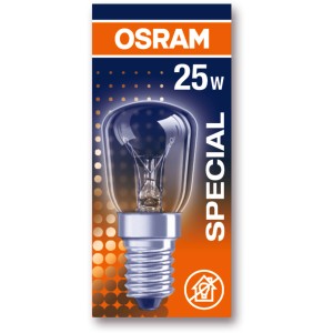 Żarówka specjalna Osram E14 25W, ściemnialna, do nastrojowego oświetlenia.