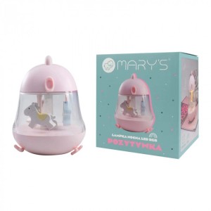 Mary's Lampka nocna LED POZYTYWKA 5W 3000K_RGB różowa