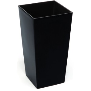 Czarna, wysoka donica Orbis Finezja z tworzywa sztucznego, 75x40x40 cm, do użytku wewnątrz i na zewnątrz.