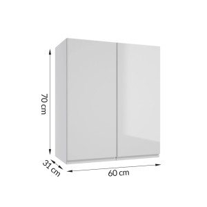 Biała szafka wisząca kuchenna (60x70x31cm) z zestawu mebli kuchennych t.b.t.