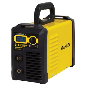 Żółta spawarka Stanley, model WD-A200IW1, do spawania inwertorowego MMA.