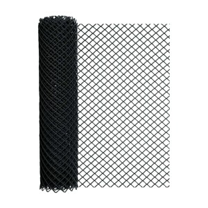 Czarna siatka ogrodzeniowa t.b.t. w rolce do ogrodu i krajobrazu.