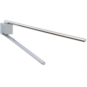 Tesa Ekkro dwuramienny wieszak na ręczniki, chromowany na wysoki połysk, do łazienki, bez wiercenia.