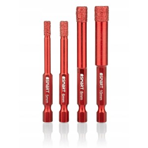 SMART365 Komplet otwornic diamentowych 4-10 mm - 4 cz.