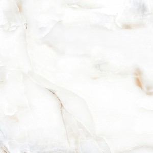 Biała płytka podłogowa z efektem marmuru, idealna do stylowych wnętrz.