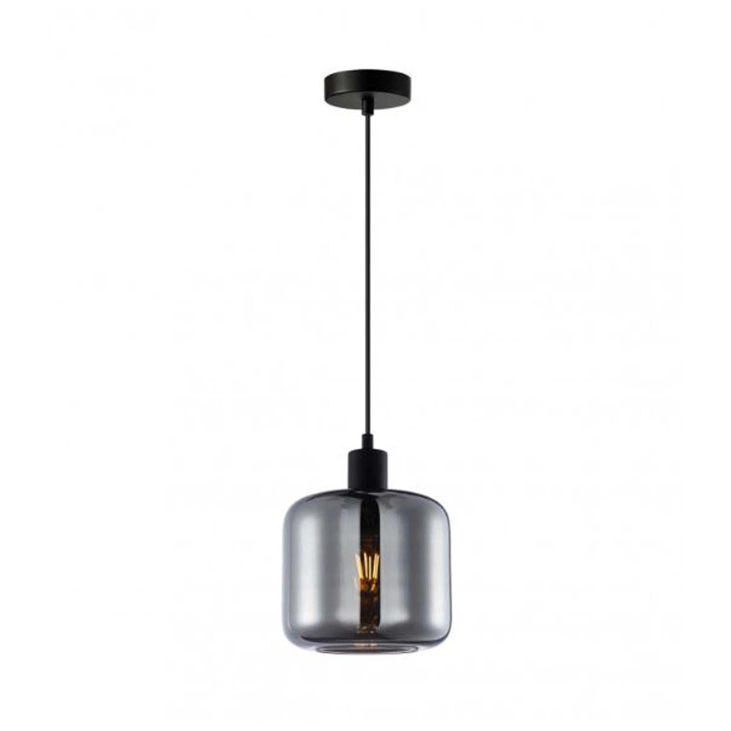 Italux Lampa wisząca Maluna 1xE27 40W klosz dymiony