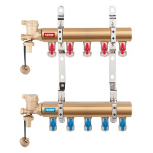 t.b.t. rozdzielacz ogrzewania z zaworami do instalacji.