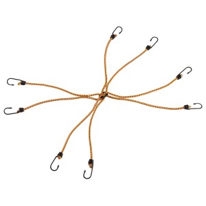 8-ramienna siatka bagażowa z metalowymi haczykami, 80 cm, do zabezpieczania ładunków w samochodzie.