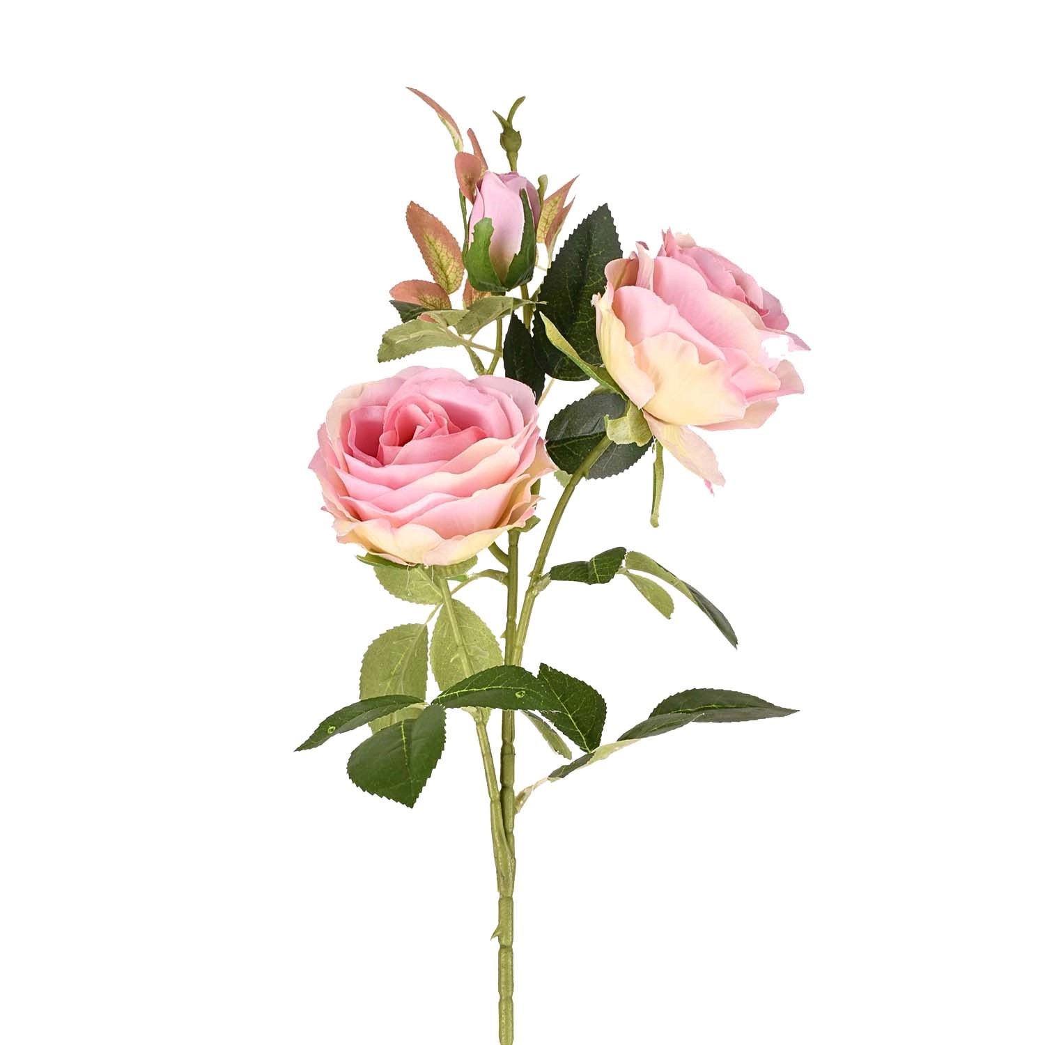 Róża brzoskwiniowa sztuczna gałązka - 67 cm