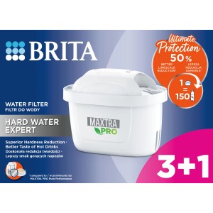 Wkład filtrujący Brita Maxtra Pro, redukuje kamień i poprawia smak wody.