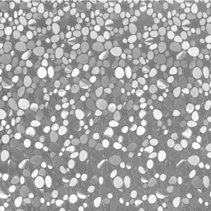 Folia samoprzylepna t.b.t. z wzorem kamyków w kolorze szarym i białym.