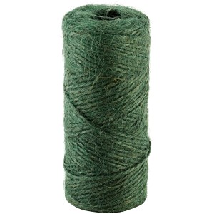 Rolka zielonego sznurka jutowego do ogrodu, 70 m, do prac ogrodowych i dekoracji.