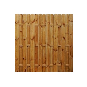 Panel ogrodzeniowy z drewna sosnowego, naturalne wykończenie do ogrodu.