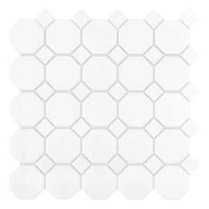 Mozaika Octagon white mini 29,5 x 29,5 cm