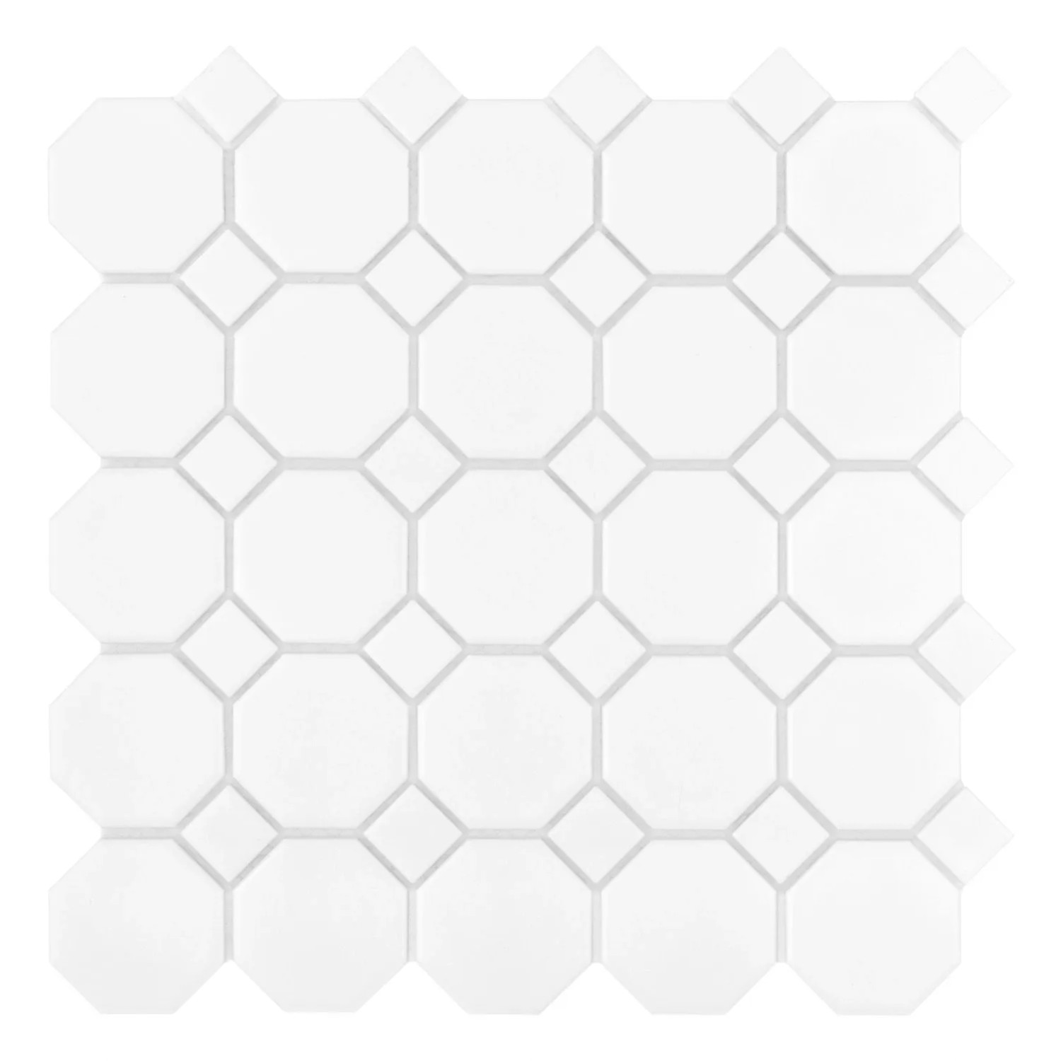 Mozaika Octagon white mini 29,5 x 29,5 cm