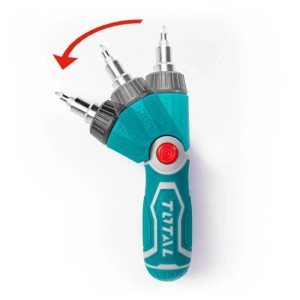 TOTAL Tools Wkrętak przegubowy z grzechotką + zestaw bitów - 13 cz.