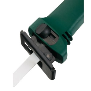 Brzeszczot do piły szablastej LUX Bi-metal, drobny, 100 mm, 2 szt. Zbiliżenie uchwytu brzeszczotu.