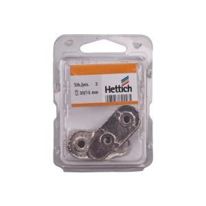 Owalne łożysko drążka do szafy, zestaw 2 szt., cynkowane niklem do szaf.