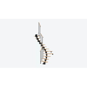 Dolle Schody modułowe Dublin 61cm buk lakierowany czarne max.H315