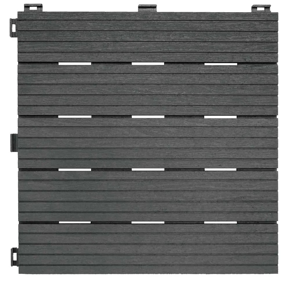 Podest tarasowy z gumy 100% recykling szary - 30 x 30 x 1,5 cm
