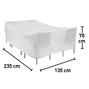 Biały pokrowiec ochronny na meble ogrodowe, pokrowiec 235x135x70 cm, kategoria: Pokrowce.