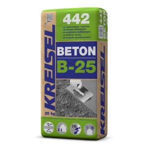 Kreisel Beton B-25, worek 25kg. Do napraw betonu i fundamentów.