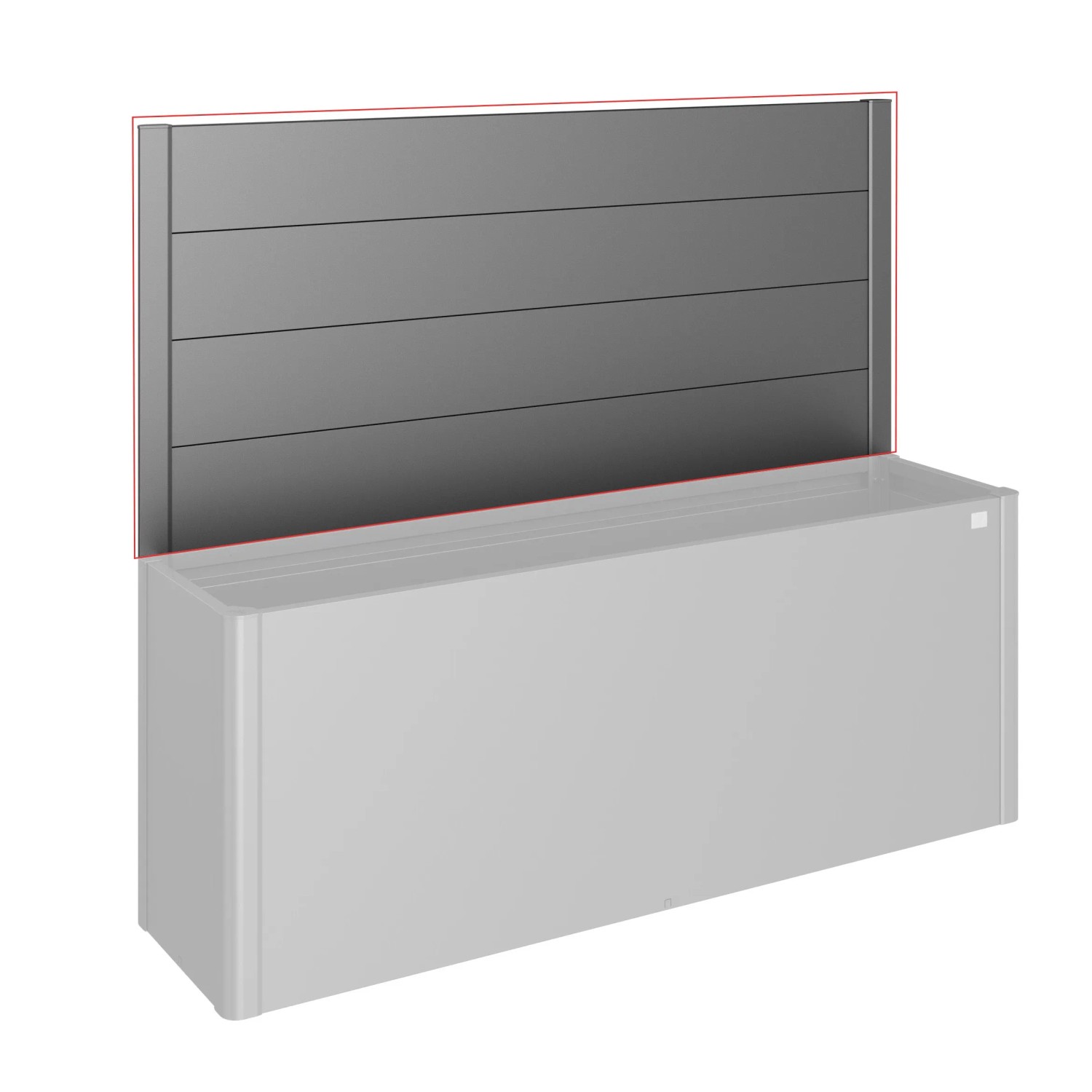 Biohort Panel ogr. do podwyż. grządki bez szkła 91x398,3 cm, ciemnoszary metalik