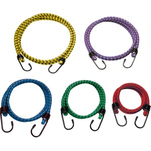 20-częściowy zestaw ekspanderów z linkami gumowymi w różnych kolorach i rozmiarach do zabezpieczania ładunków.