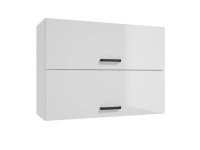 Defra Szafka kuchenna górna podwójna NAPOLI biel/czarny 80 cm